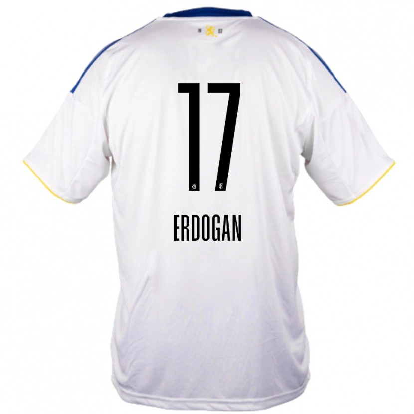 Danxen Barn Emirhan Erdogan #17 Vit Blå Gul Bortatröja Matchtröjor 2025/26 Tröjor T-Tröja