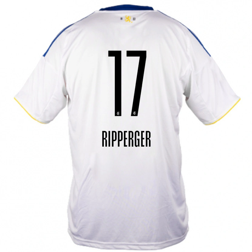 Danxen Barn Lena Ripperger #17 Vit Blå Gul Bortatröja Matchtröjor 2025/26 Tröjor T-Tröja