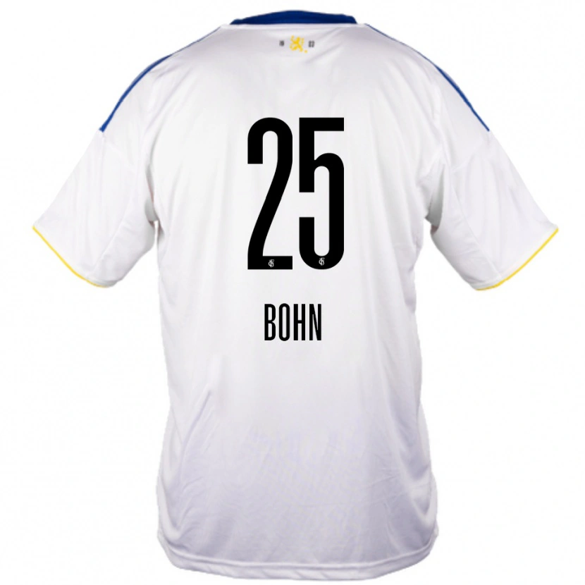 Danxen Barn Etienne Bohn #25 Vit Blå Gul Bortatröja Matchtröjor 2025/26 Tröjor T-Tröja