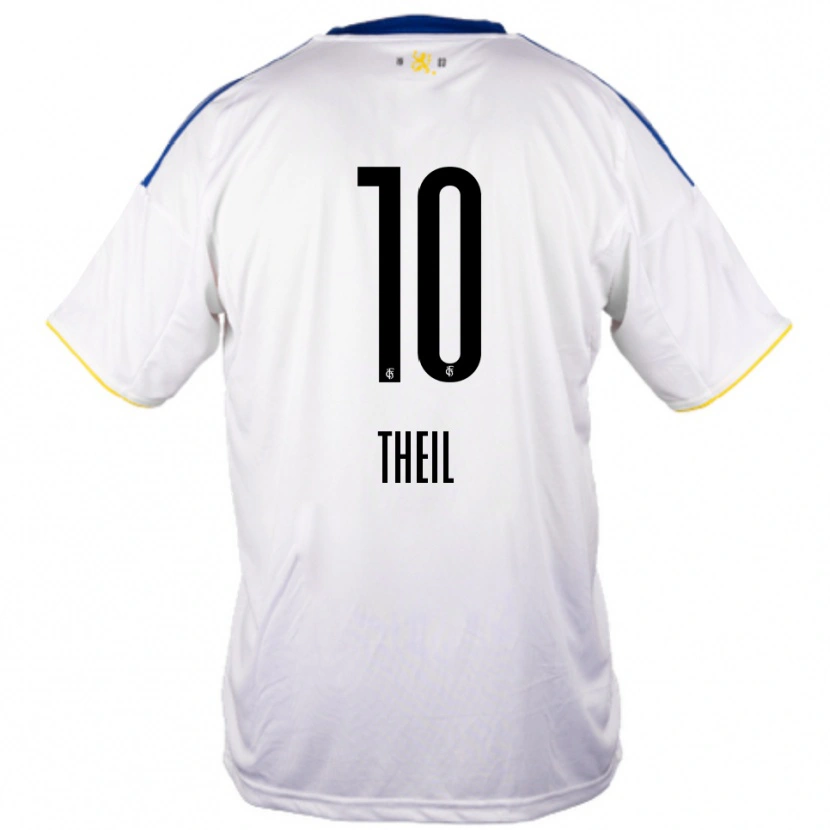 Danxen Barn Larissa Theil #10 Vit Blå Gul Bortatröja Matchtröjor 2025/26 Tröjor T-Tröja