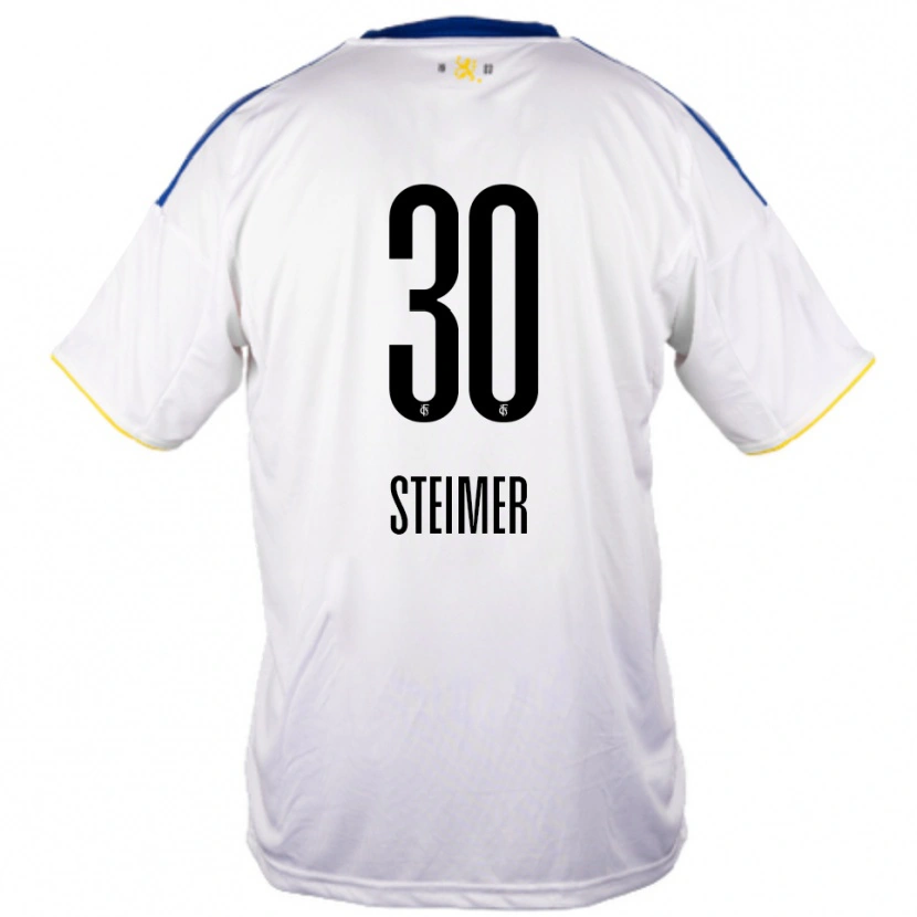 Danxen Barn Marie Steimer #30 Vit Blå Gul Bortatröja Matchtröjor 2025/26 Tröjor T-Tröja