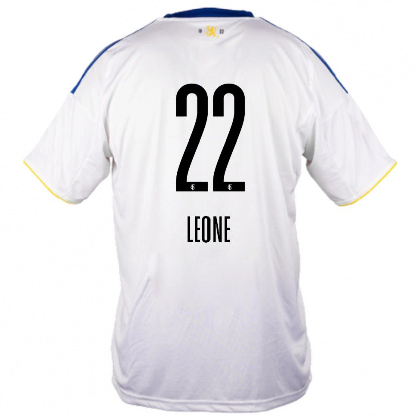 Danxen Barn Vincent Leone #22 Vit Blå Gul Bortatröja Matchtröjor 2025/26 Tröjor T-Tröja
