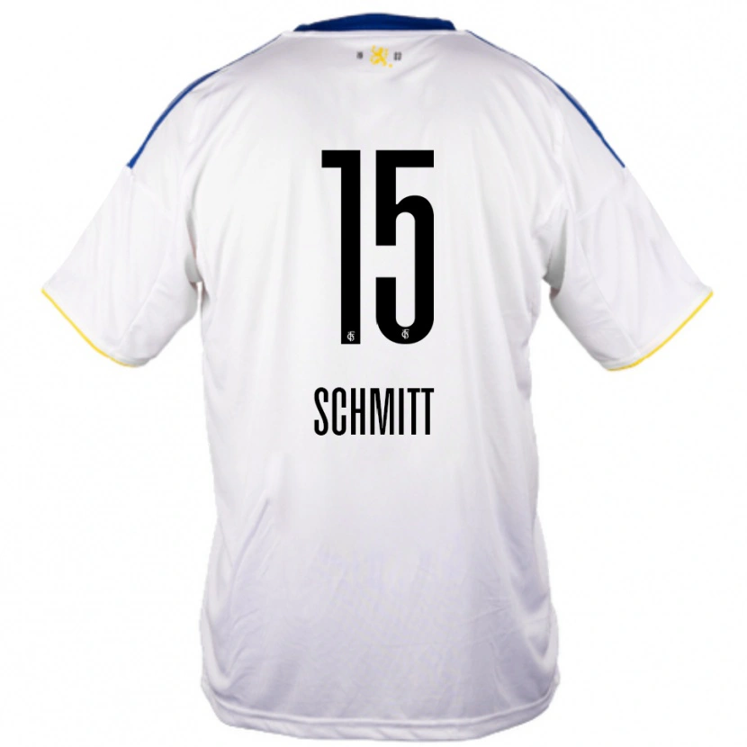 Danxen Barn Madita Schmitt #15 Vit Blå Gul Bortatröja Matchtröjor 2025/26 Tröjor T-Tröja