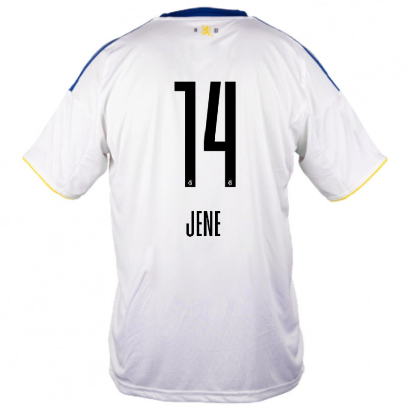 Danxen Barn Maximilian Jene #14 Vit Blå Gul Bortatröja Matchtröjor 2025/26 Tröjor T-Tröja