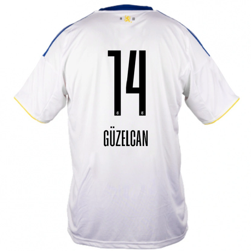 Danxen Barn Devin Güzelcan #14 Vit Blå Gul Bortatröja Matchtröjor 2025/26 Tröjor T-Tröja