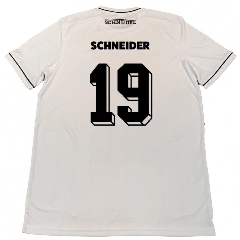 Danxen Barn Lukas Schneider #19 Vit Svart Bortatröja Matchtröjor 2025/26 Tröjor T-Tröja