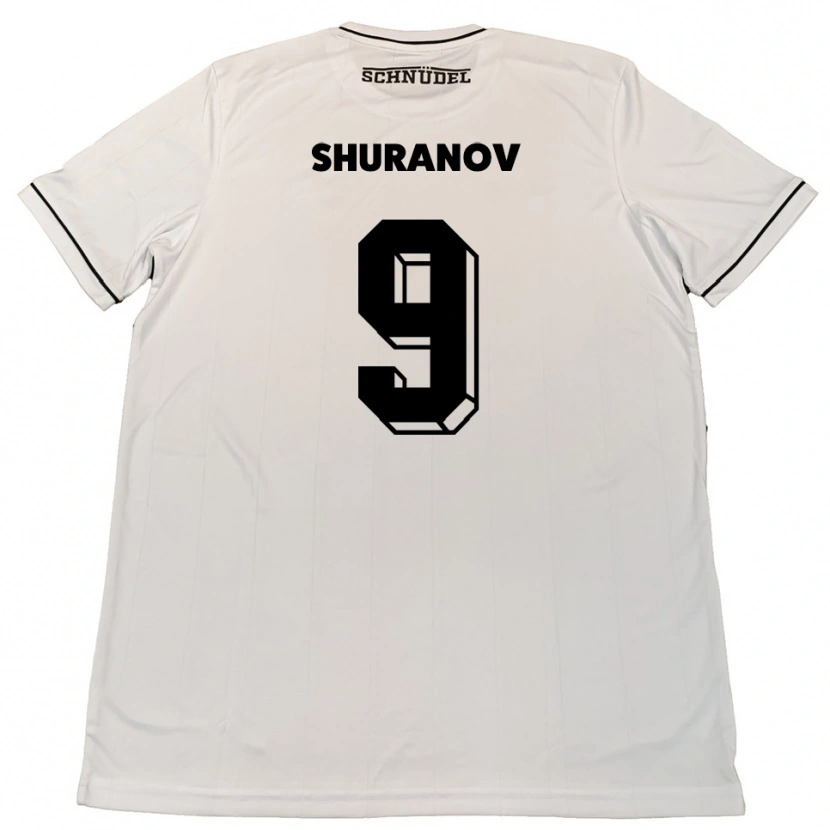 Danxen Barn Erik Shuranov #9 Vit Svart Bortatröja Matchtröjor 2025/26 Tröjor T-Tröja