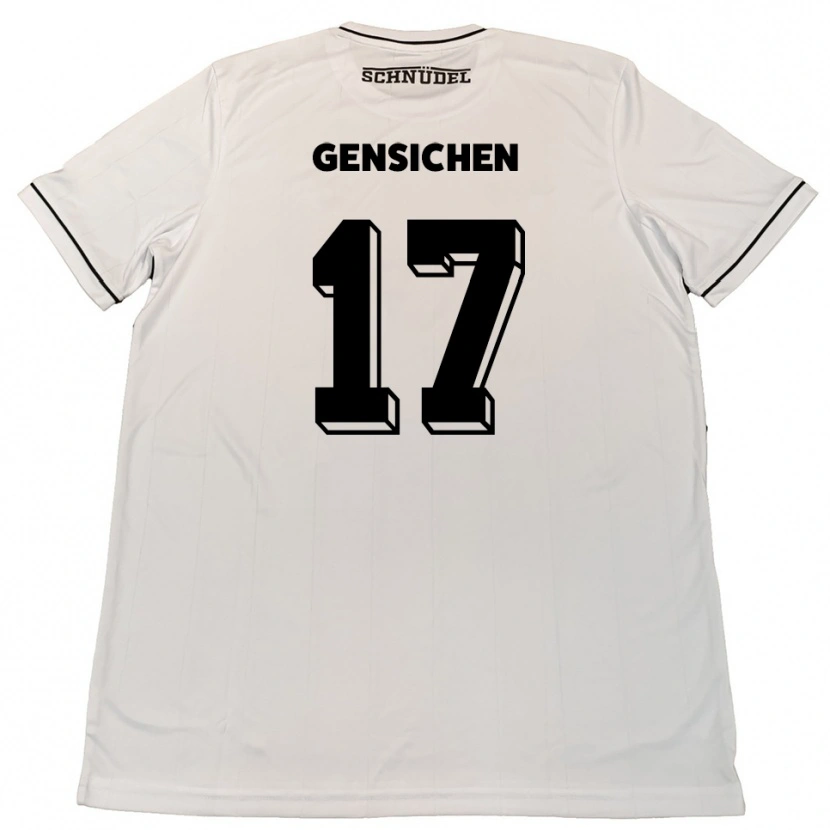 Danxen Barn Tim Gensichen #17 Vit Svart Bortatröja Matchtröjor 2025/26 Tröjor T-Tröja