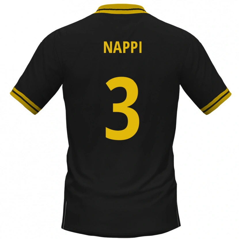 Danxen Barn Johann Deumi-Nappi #3 Svart Gul Bortatröja Matchtröjor 2025/26 Tröjor T-Tröja
