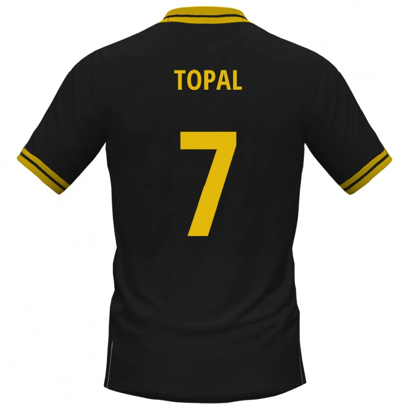 Danxen Barn Sidar Topal #7 Svart Gul Bortatröja Matchtröjor 2025/26 Tröjor T-Tröja