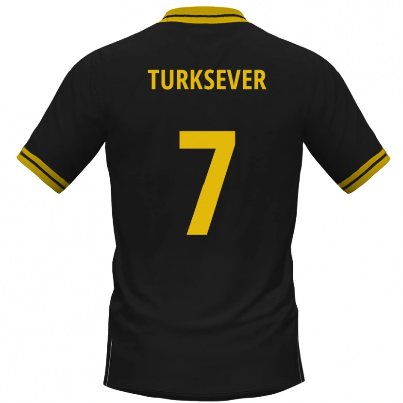 Danxen Barn Emre Türksever #7 Svart Gul Bortatröja Matchtröjor 2025/26 Tröjor T-Tröja