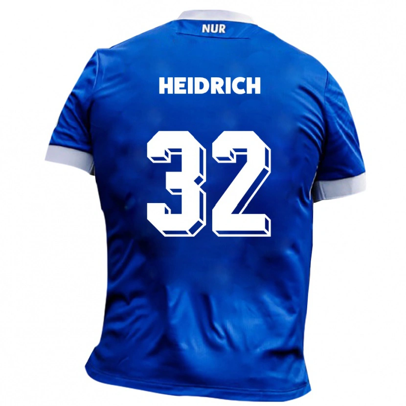 Danxen Barn Finn Heidrich #32 Blå Vit Bortatröja Matchtröjor 2025/26 Tröjor T-Tröja