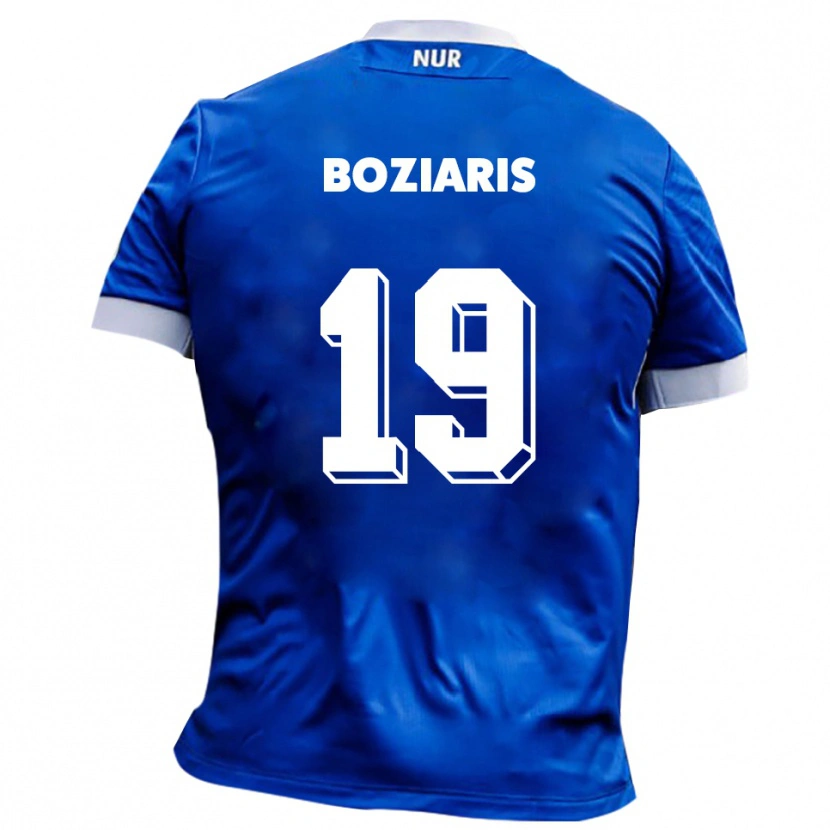 Danxen Barn Jannis Boziaris #19 Blå Vit Bortatröja Matchtröjor 2025/26 Tröjor T-Tröja