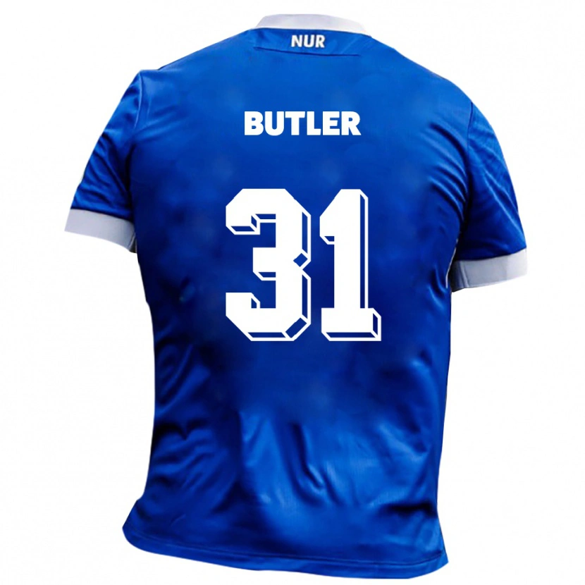 Danxen Barn Justin Butler #31 Blå Vit Bortatröja Matchtröjor 2025/26 Tröjor T-Tröja