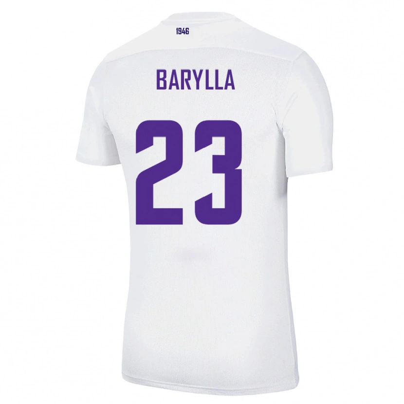 Danxen Barn Anthony Barylla #23 Vit Grön Bortatröja Matchtröjor 2025/26 Tröjor T-Tröja