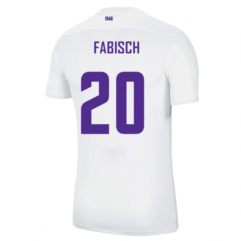 Danxen Barn Jonah Fabisch #20 Vit Grön Bortatröja Matchtröjor 2025/26 Tröjor T-Tröja