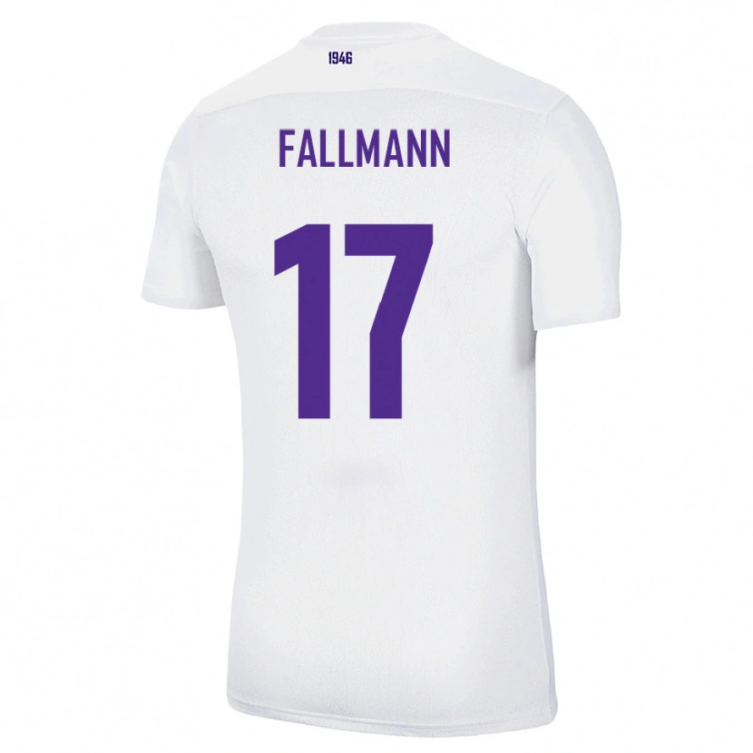 Danxen Barn Pascal Fallmann #17 Vit Grön Bortatröja Matchtröjor 2025/26 Tröjor T-Tröja