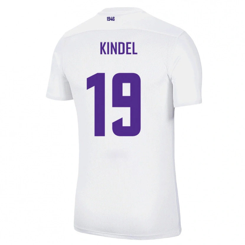 Danxen Barn Maxim Kindel #19 Vit Grön Bortatröja Matchtröjor 2025/26 Tröjor T-Tröja