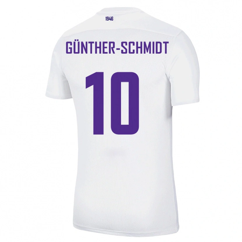 Danxen Barn Julian Günther-Schmidt #10 Vit Grön Bortatröja Matchtröjor 2025/26 Tröjor T-Tröja