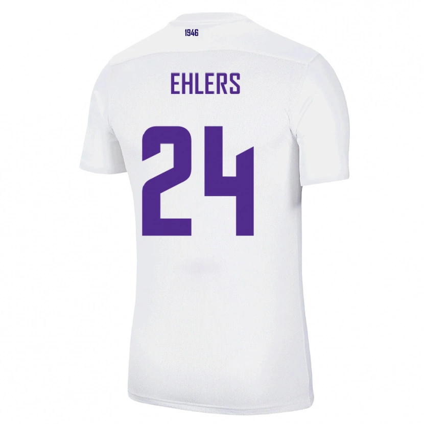 Danxen Barn Jannic Ehlers #24 Vit Grön Bortatröja Matchtröjor 2025/26 Tröjor T-Tröja