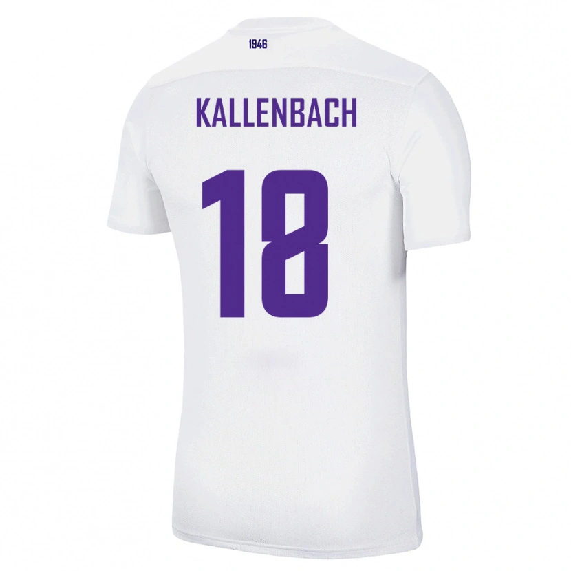 Danxen Barn William Kallenbach #18 Vit Grön Bortatröja Matchtröjor 2025/26 Tröjor T-Tröja