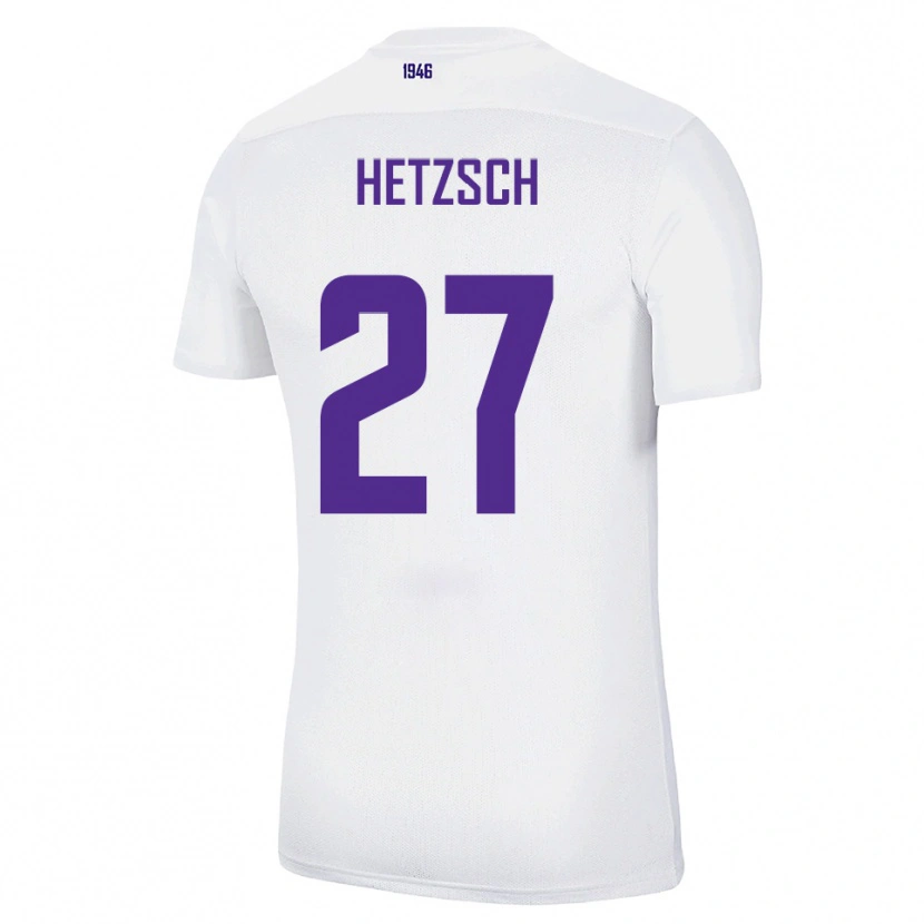 Danxen Barn Finn Hetzsch #27 Vit Grön Bortatröja Matchtröjor 2025/26 Tröjor T-Tröja