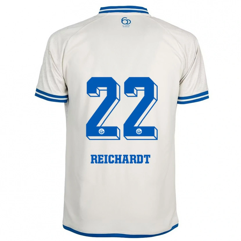 Danxen Barn Leon Reichardt #22 Vit Blå Bortatröja Matchtröjor 2025/26 Tröjor T-Tröja