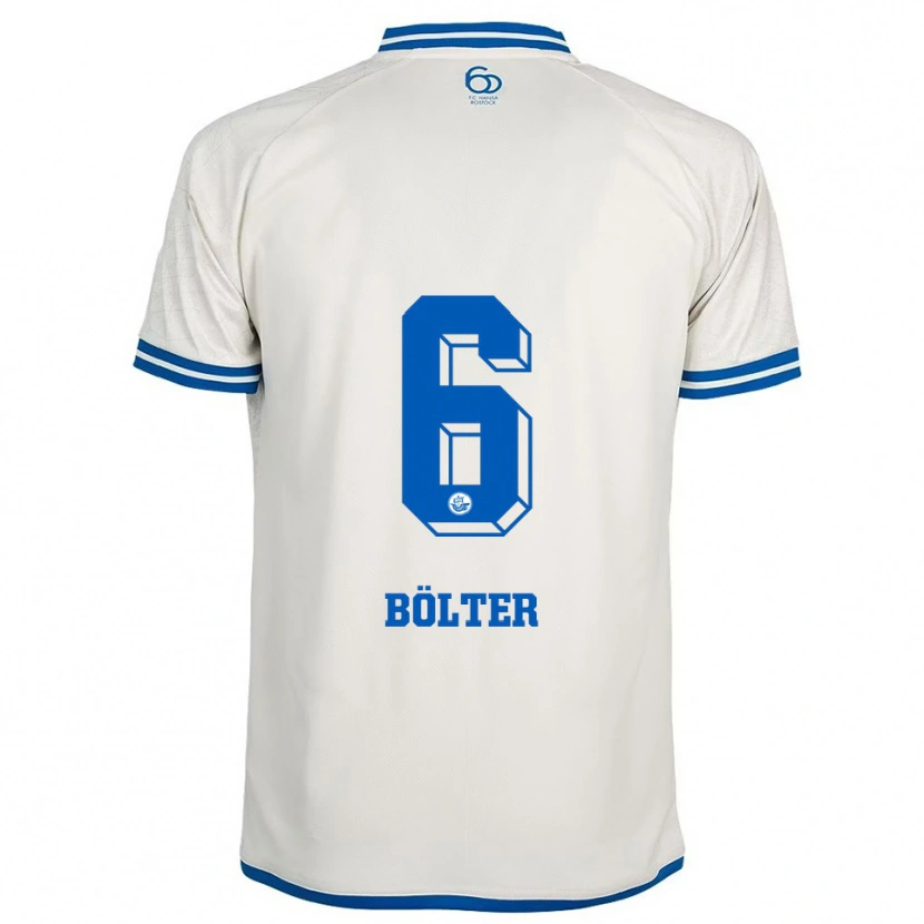Danxen Barn Marc Bölter #6 Vit Blå Bortatröja Matchtröjor 2025/26 Tröjor T-Tröja