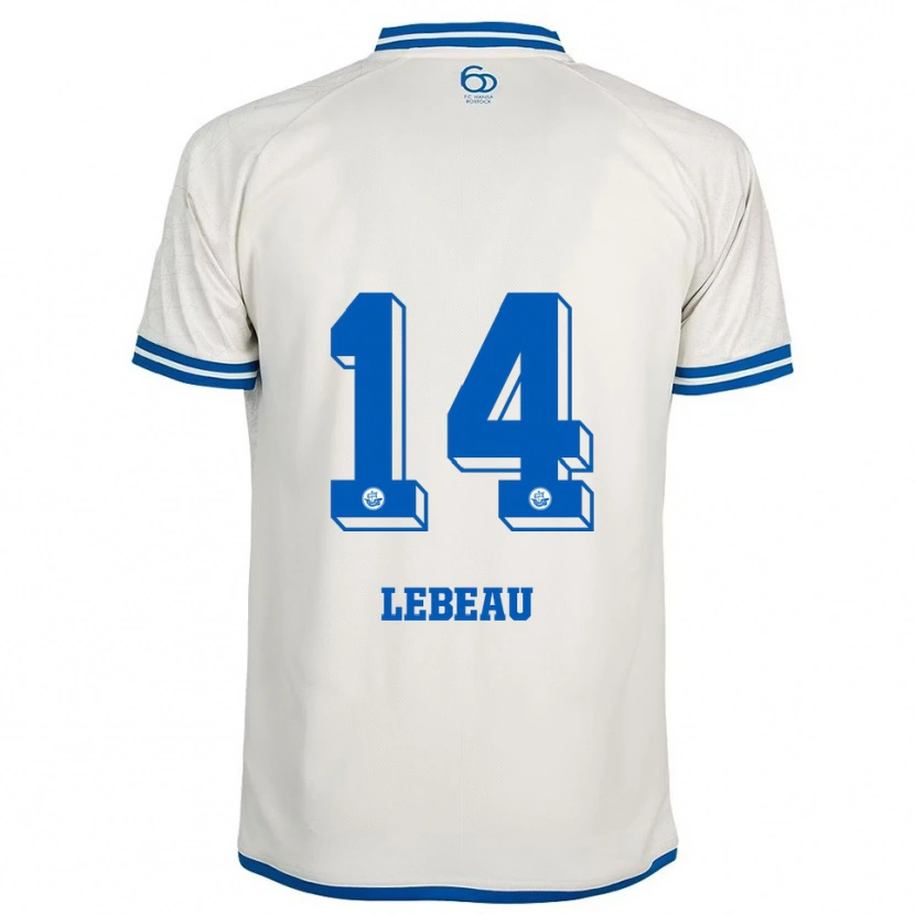 Danxen Barn Adrien Lebeau #14 Vit Blå Bortatröja Matchtröjor 2025/26 Tröjor T-Tröja