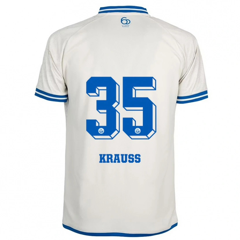 Danxen Barn Maximilian Krauß #35 Vit Blå Bortatröja Matchtröjor 2025/26 Tröjor T-Tröja