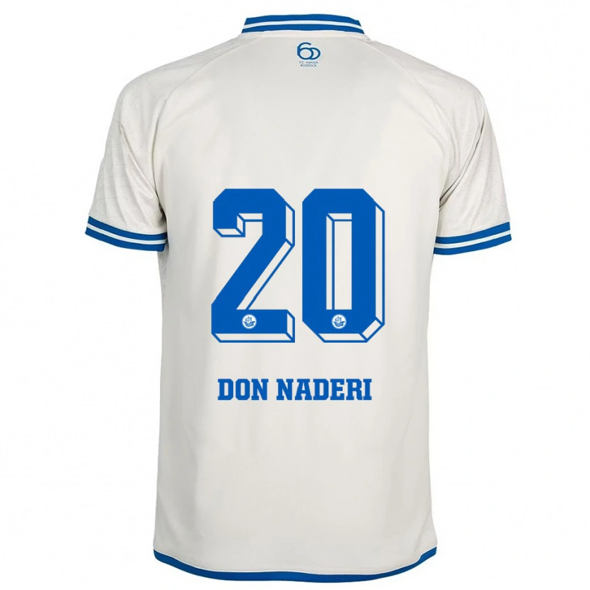 Danxen Barn Ryan Naderi #20 Vit Blå Bortatröja Matchtröjor 2025/26 Tröjor T-Tröja