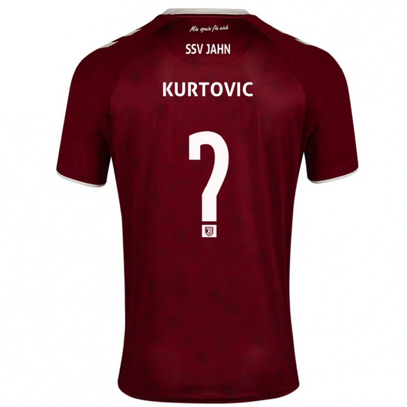 Danxen Barn Domagoj Kurtovic #0 Vinröd Vit Bortatröja Matchtröjor 2025/26 Tröjor T-Tröja