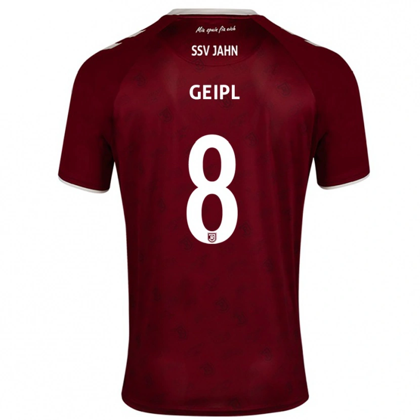 Danxen Barn Andreas Geipl #8 Vinröd Vit Bortatröja Matchtröjor 2025/26 Tröjor T-Tröja