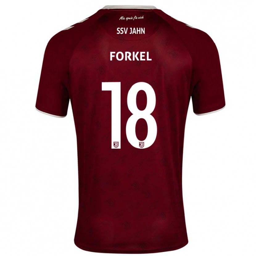 Danxen Barn Dustin Forkel #18 Vinröd Vit Bortatröja Matchtröjor 2025/26 Tröjor T-Tröja