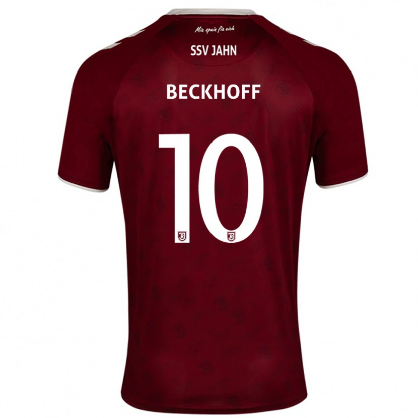 Danxen Barn Phil Beckhoff #10 Vinröd Vit Bortatröja Matchtröjor 2025/26 Tröjor T-Tröja