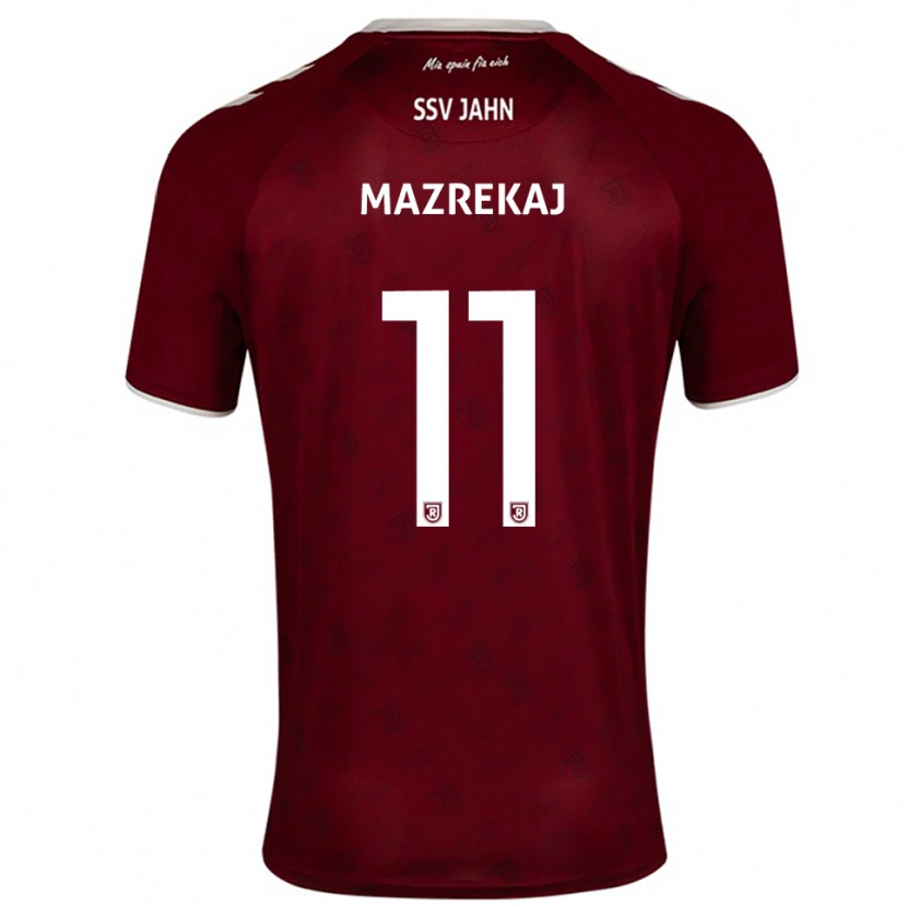 Danxen Barn Abaz Mazrekaj #11 Vinröd Vit Bortatröja Matchtröjor 2025/26 Tröjor T-Tröja