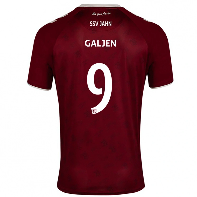 Danxen Barn Dejan Galjen #9 Vinröd Vit Bortatröja Matchtröjor 2025/26 Tröjor T-Tröja