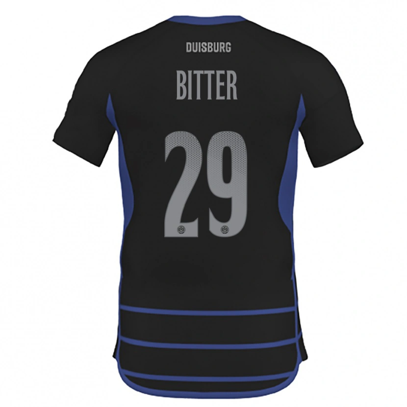 Danxen Barn Joshua Bitter #29 Svart Blå Bortatröja Matchtröjor 2025/26 Tröjor T-Tröja