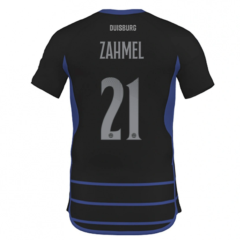 Danxen Barn Jannik Zahmel #21 Svart Blå Bortatröja Matchtröjor 2025/26 Tröjor T-Tröja