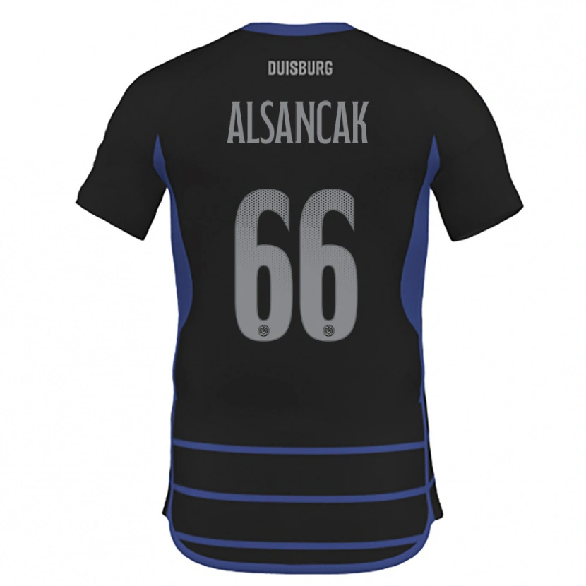 Danxen Barn Duygu Alsancak #66 Svart Blå Bortatröja Matchtröjor 2025/26 Tröjor T-Tröja