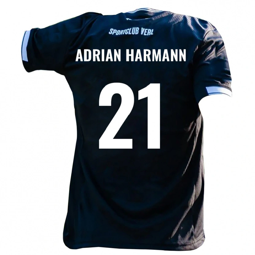 Danxen Barn Manuel Adrian Harmann #21 Svart Vit Bortatröja Matchtröjor 2025/26 Tröjor T-Tröja