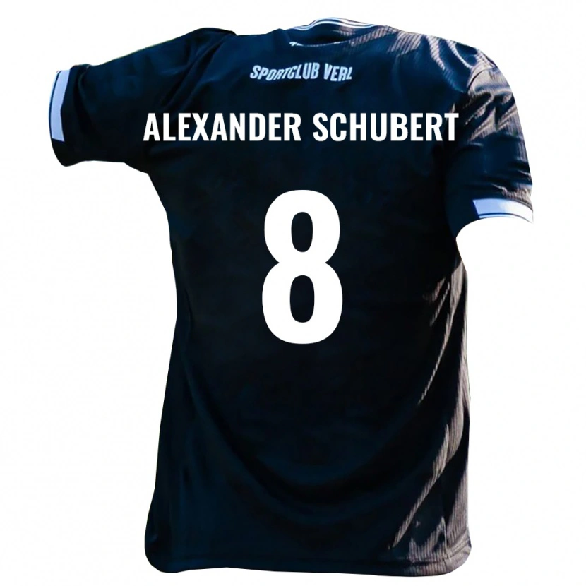 Danxen Barn Tristan Alexander Schubert #8 Svart Vit Bortatröja Matchtröjor 2025/26 Tröjor T-Tröja