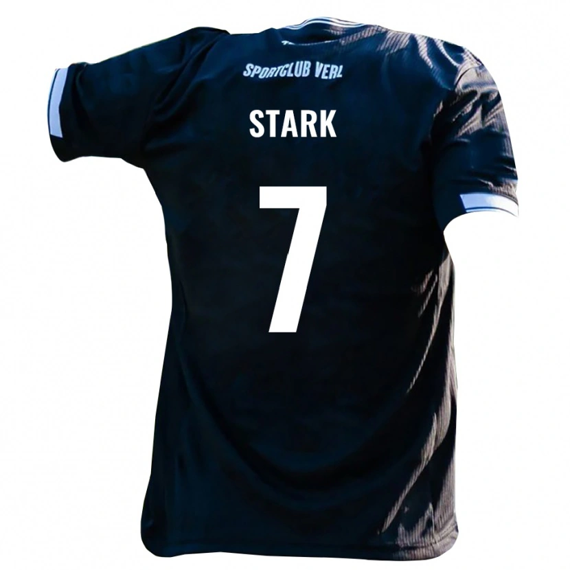 Danxen Barn Julian Stark #7 Svart Vit Bortatröja Matchtröjor 2025/26 Tröjor T-Tröja