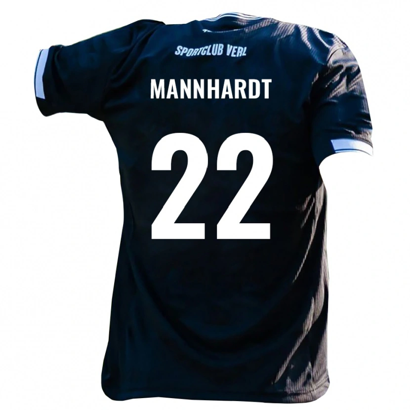 Danxen Barn Marco Mannhardt #22 Svart Vit Bortatröja Matchtröjor 2025/26 Tröjor T-Tröja