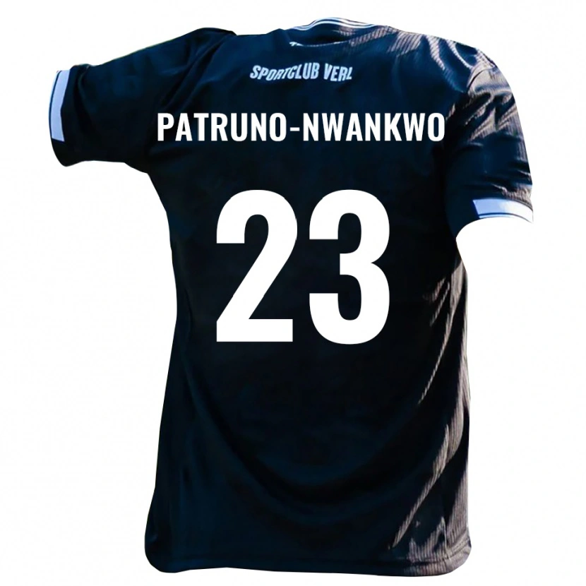 Danxen Barn Josiah Patruno-Nwankwo #23 Svart Vit Bortatröja Matchtröjor 2025/26 Tröjor T-Tröja