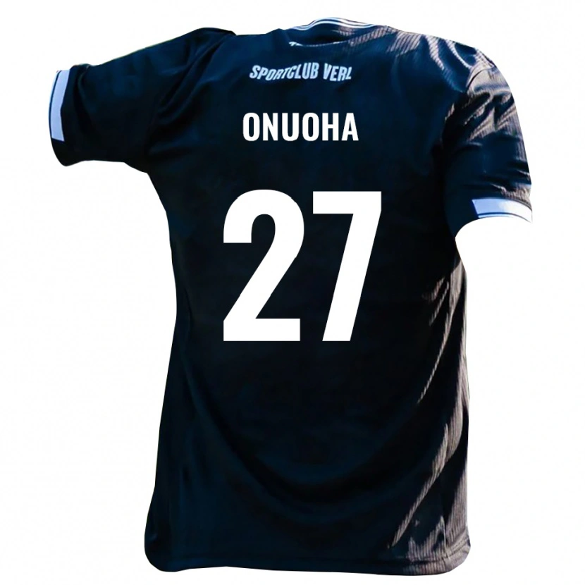 Danxen Barn Chilohem Onuoha #27 Svart Vit Bortatröja Matchtröjor 2025/26 Tröjor T-Tröja