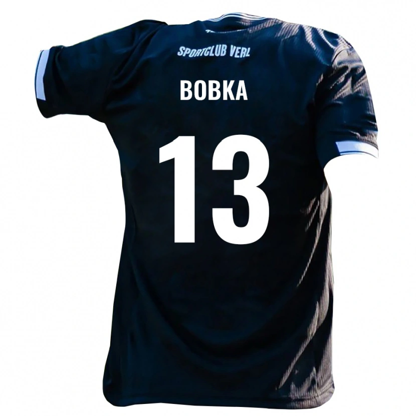 Danxen Barn Matti Bobka #13 Svart Vit Bortatröja Matchtröjor 2025/26 Tröjor T-Tröja