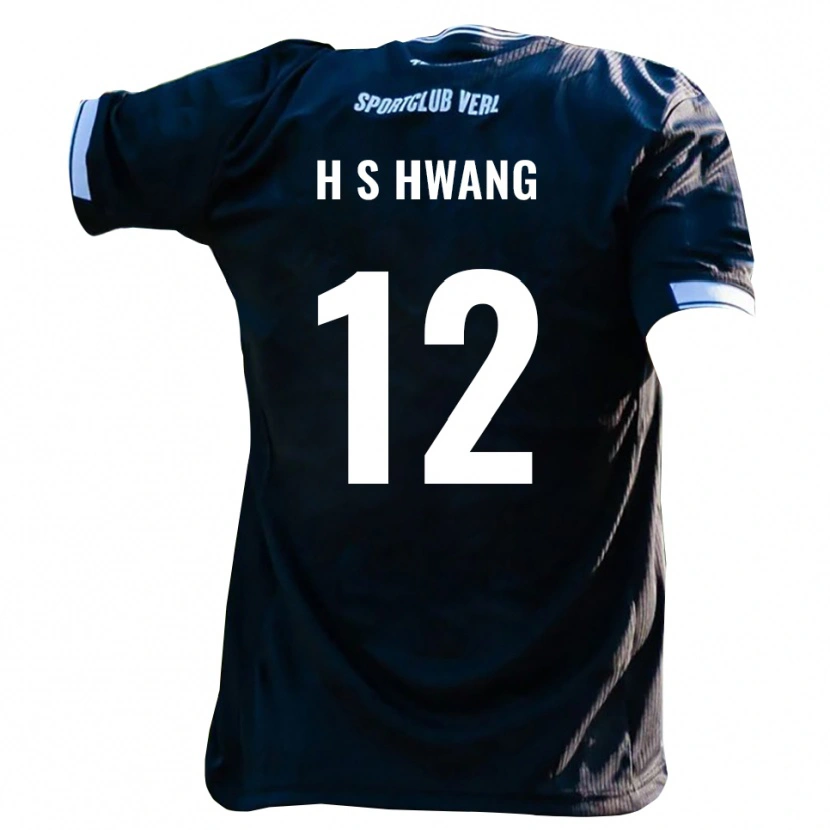 Danxen Barn Seung-Ho Hwang #12 Svart Vit Bortatröja Matchtröjor 2025/26 Tröjor T-Tröja