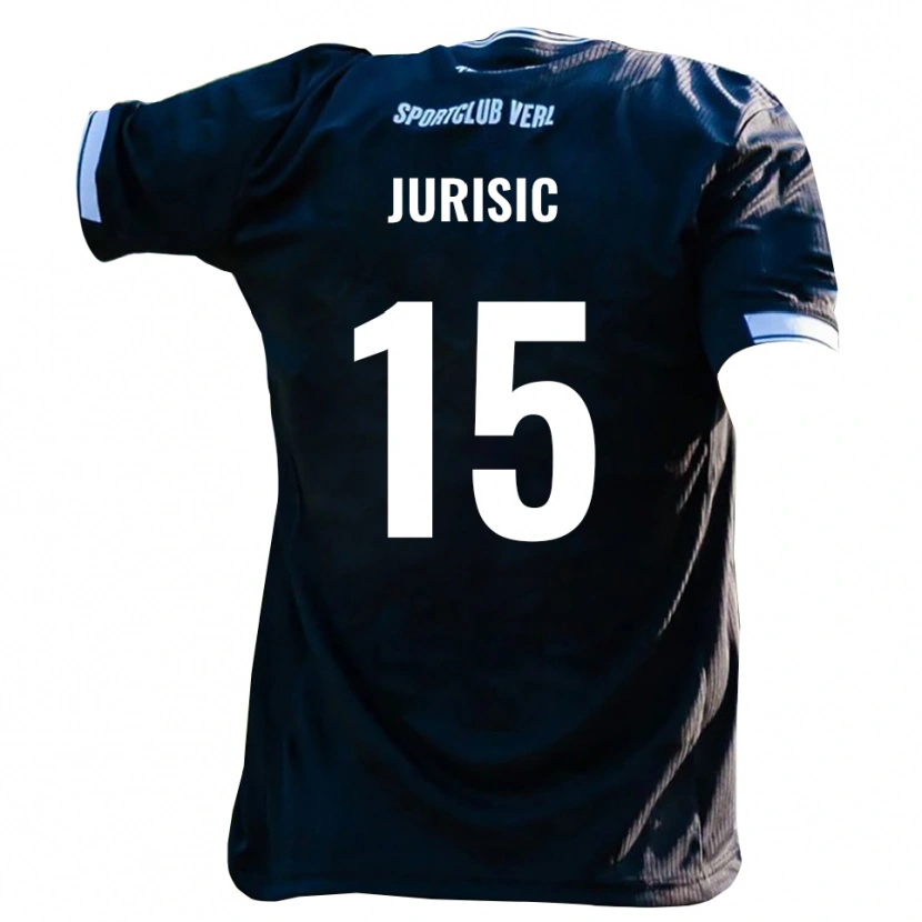 Danxen Barn Fabian Jurisic #15 Svart Vit Bortatröja Matchtröjor 2025/26 Tröjor T-Tröja
