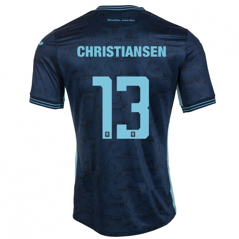 Danxen Barn Max Christiansen #13 Kungblå Bortatröja Matchtröjor 2025/26 Tröjor T-Tröja